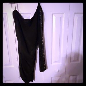 Black one shoulder dress
